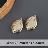 18k Plated Copper Metal Jewelry Accessories, 6pcs/lot