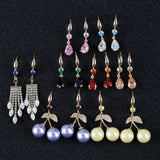 18k Plated Copper Zircon Clasp Hooks Jewelry Making 20pcs/lot