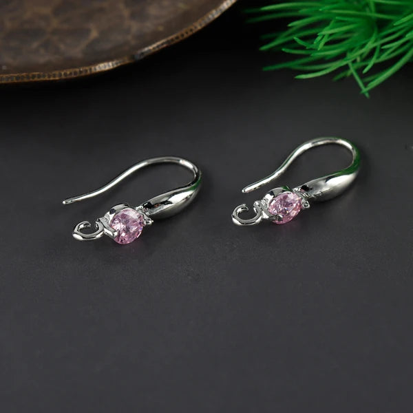 18k Plated Copper Zircon Clasp Hooks Jewelry Making 20pcs/lot