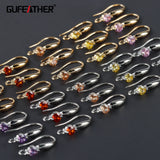 18k Plated Copper Zircon Clasp Hooks Jewelry Making 20pcs/lot