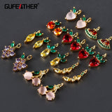 18k Plated Zircon Copper DIY Earrings 6pcs/lot