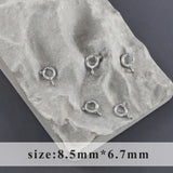 Clasp Hooks, 18k Rhodium Plated, Nickel Free, 10pcs/lot