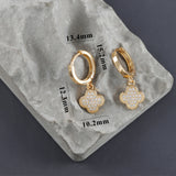 18K Plated Copper DIY Pendants with Zircons, 2pcs/lot