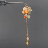 18k Plated Ear Chain with Natural Stone, 2pcs/lot