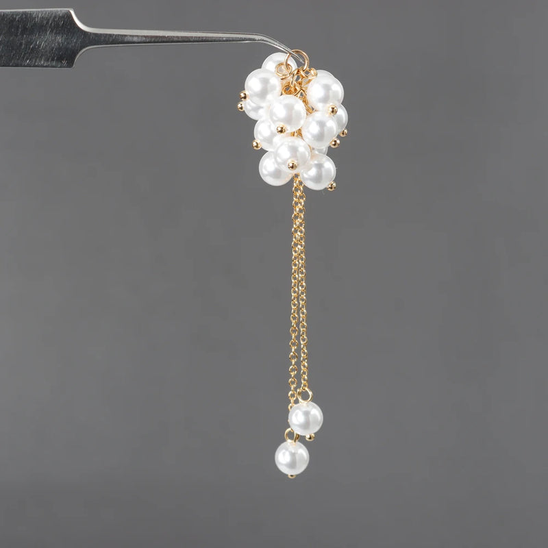 18k Plated Ear Chain with Natural Stone, 2pcs/lot
