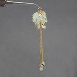 18k Plated Ear Chain with Natural Stone, 2pcs/lot