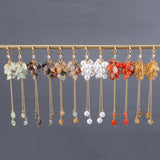 18k Plated Ear Chain with Natural Stone, 2pcs/lot