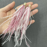 Natural Feather Tassel DIY Earring Pendants Charms Hand Made Jewelry Accessories