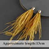 Natural Feather Tassel DIY Earring Pendants Charms Hand Made Jewelry Accessories