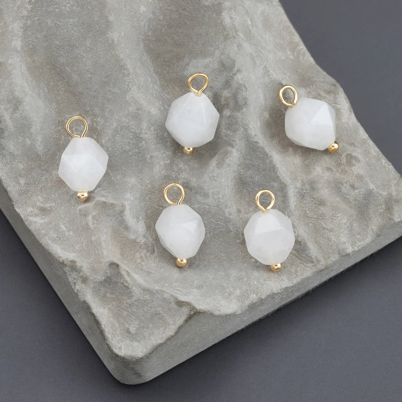18k Plated Nickel-Free Natural Stone Jewelry Accessories 10pcs/lot