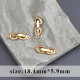 18k Plated Nickel Free Jewelry Accessories Copper Hooks Clasp 6pcs/lot