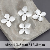 Nickel Free Jewelry Accessories 18K Rhodium Plated Copper DIY Flower Accessories
