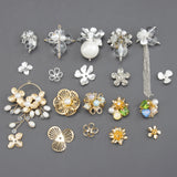 Nickel Free Jewelry Accessories 18K Rhodium Plated Copper DIY Flower Accessories