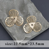 Nickel Free Jewelry Accessories 18K Rhodium Plated Copper DIY Flower Accessories
