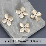 Nickel Free Jewelry Accessories 18K Rhodium Plated Copper DIY Flower Accessories