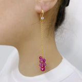18k Plated Copper DIY Pendant with Natural Stone, 2pcs/lot