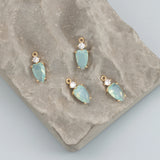 Mini Size Nickel Free 18k Plated Copper Zircon Charm Jewelry Making DIY Pendant