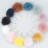 Hairball Pendant 18k Plated Real Fur Mink 10pcs/lot