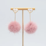 Hairball Pendant 18k Plated Real Fur Mink 10pcs/lot