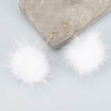 Hairball Pendant 18k Plated Real Fur Mink 10pcs/lot