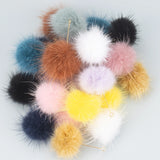 Hairball Pendant 18k Plated Real Fur Mink 10pcs/lot