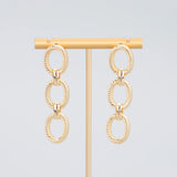 MB28 Rhodium Plated Drop Earrings for Women