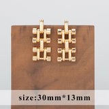 MB28 Rhodium Plated Drop Earrings for Women