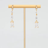 MB60 18k Plated Jewelry Accessories with Zircons Glass Charms 6pcs/lot