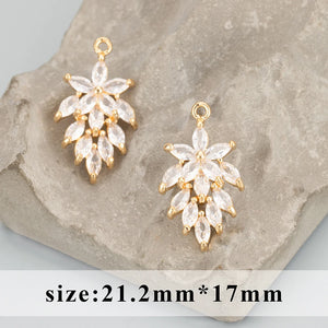 18k Rhodium Plated DIY Pendants 4 pcs/lot