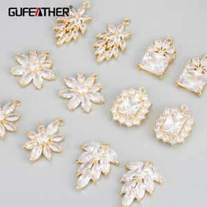 18k Rhodium Plated DIY Pendants 4 pcs/lot