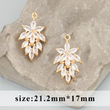18k Rhodium Plated DIY Pendants 4 pcs/lot