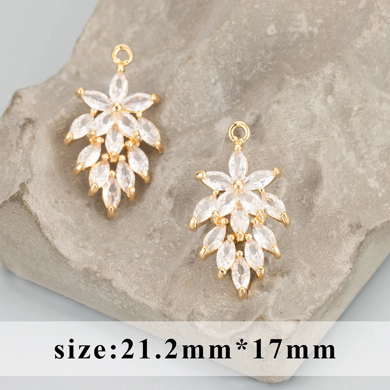 18k Rhodium Plated DIY Pendants 4 pcs/lot