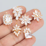 18k Rhodium Plated DIY Pendants 4 pcs/lot