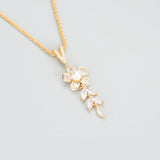 18k Rhodium Plated Zircon Copper Pendants 4 pcs/lot