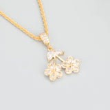18k Rhodium Plated Zircon Copper Pendants 4 pcs/lot