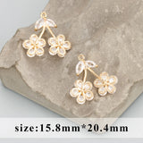 18k Rhodium Plated Zircon Copper Pendants 4 pcs/lot