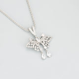 18k Rhodium Plated Zircon Copper Pendants 4 pcs/lot