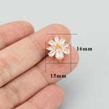 18k Plated Copper Zircon Earrings DIY Findings 6pcs
