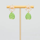 18k Plated Copper Zircon Earrings DIY Findings 6pcs