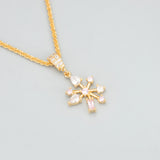 18k Plated Copper Zircon Pendant Findings DIY Jewelry Making 6pcs