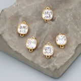 18k Plated Copper Pendant with Zircons for Jewelry Making