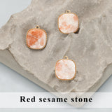 316L Stainless Steel Natural Stone Charms Jewelry Making DIY Pendants