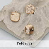 316L Stainless Steel Natural Stone Charms Jewelry Making DIY Pendants