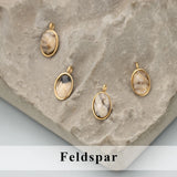 316L Stainless Steel Stone Charms Jewelry Making Pendants