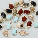 316L Stainless Steel Stone Charms Jewelry Making Pendants