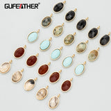 316L Stainless Steel Stone Charms Jewelry Making Pendants