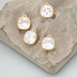 18k Plated Jewelry Accessories with Zircons, 6pcs/lot