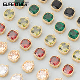 18k Plated Jewelry Accessories with Zircons, 6pcs/lot