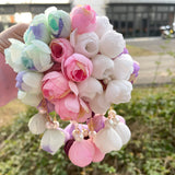 MC50 18k Plated Copper Flower Charms DIY Pendants