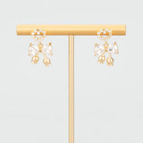 MC51 18k Plated Copper Zircon Charms DIY Earrings 6pcs/lot